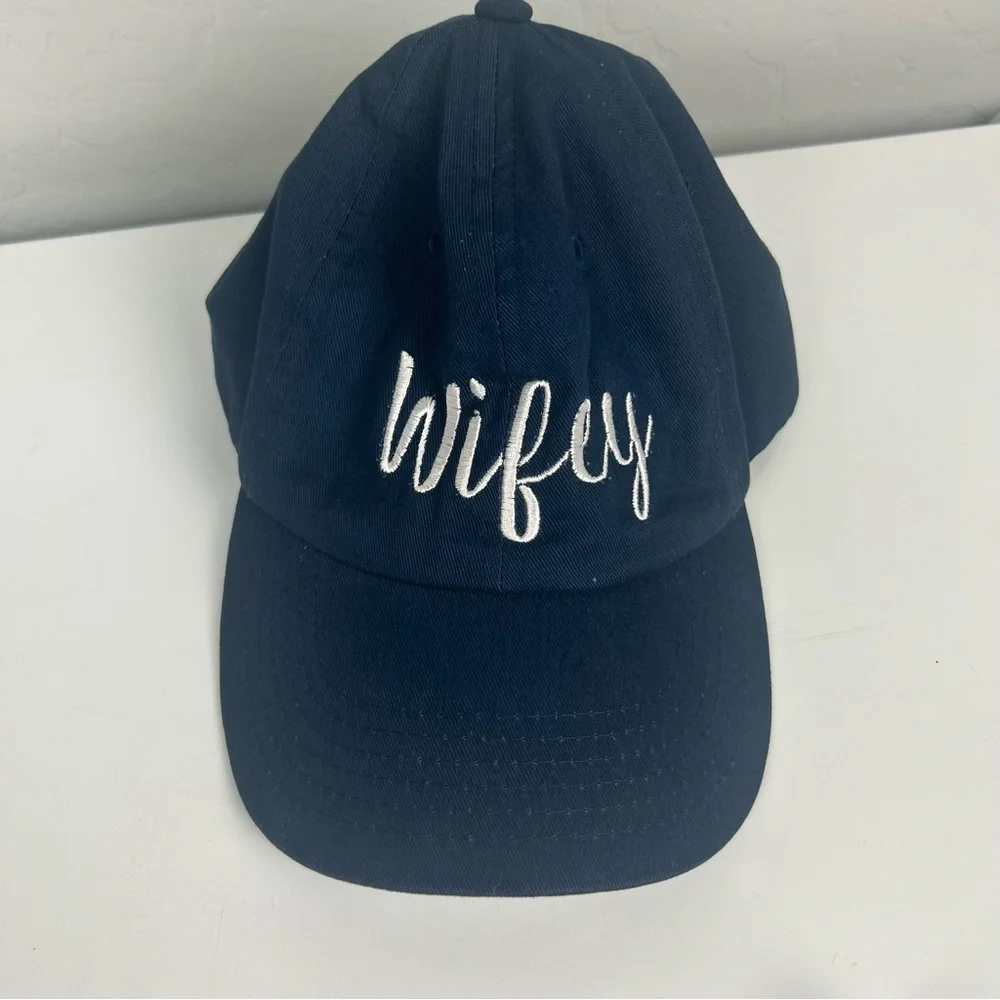 wifey blue and white hat